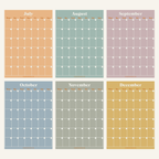 Monthly Undated A3 Wall Planner | 12 Pages | Pastels