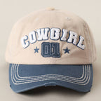 COWGIRL 01 Embroidered Vintage Distressed Baseball Cap
: BLK
