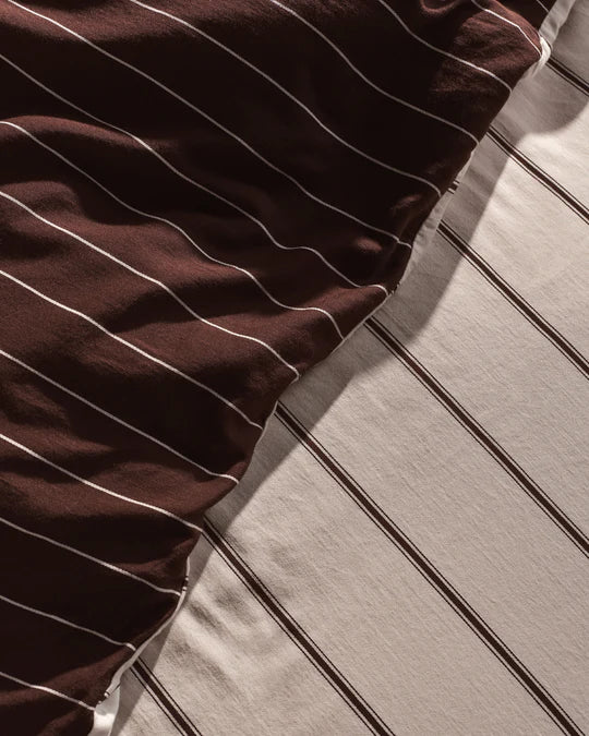 Quilt Cover - Vanilla / Mahogany