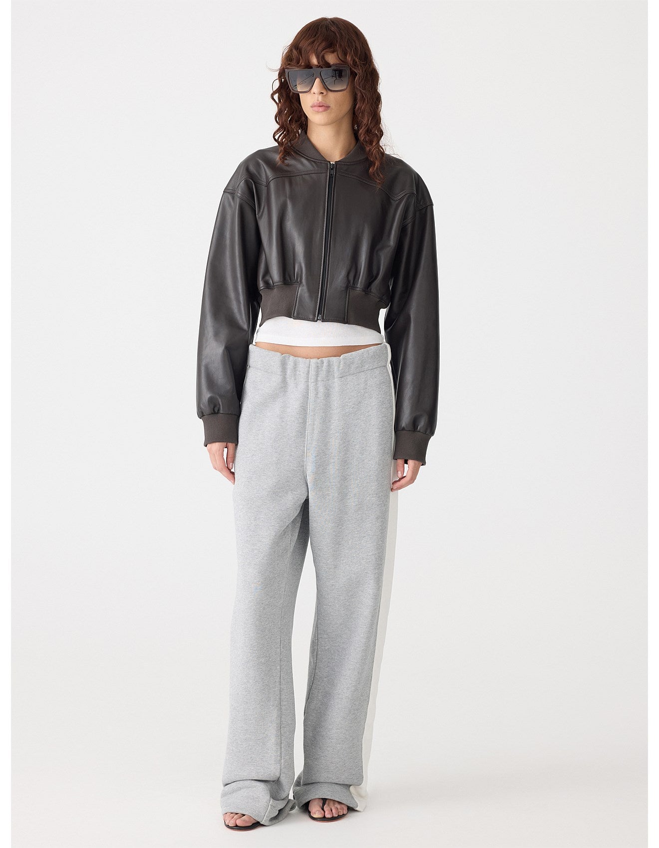 Bassike  Fleece Stripe Detail Trackpant rrp $360