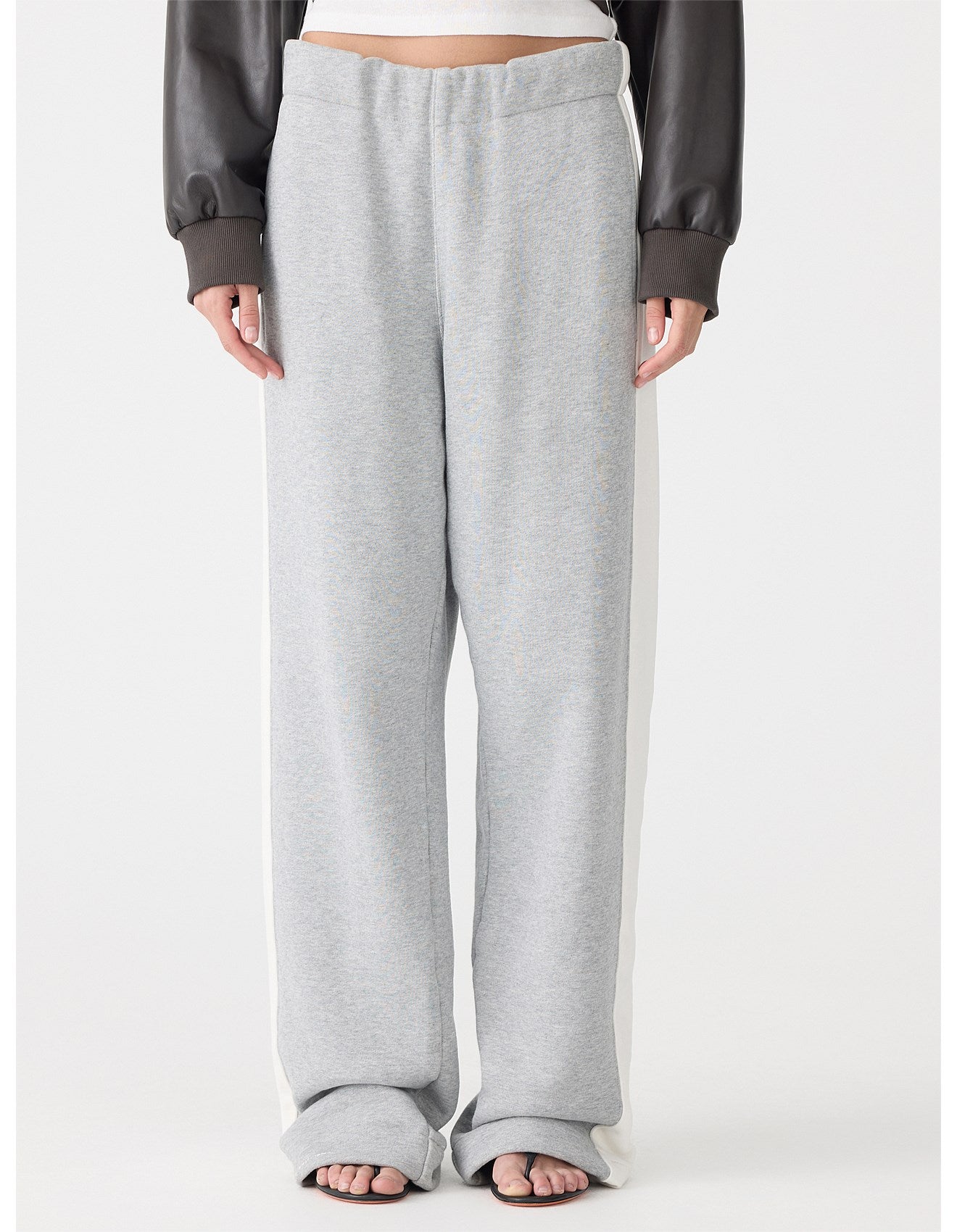 Bassike  Fleece Stripe Detail Trackpant rrp $360