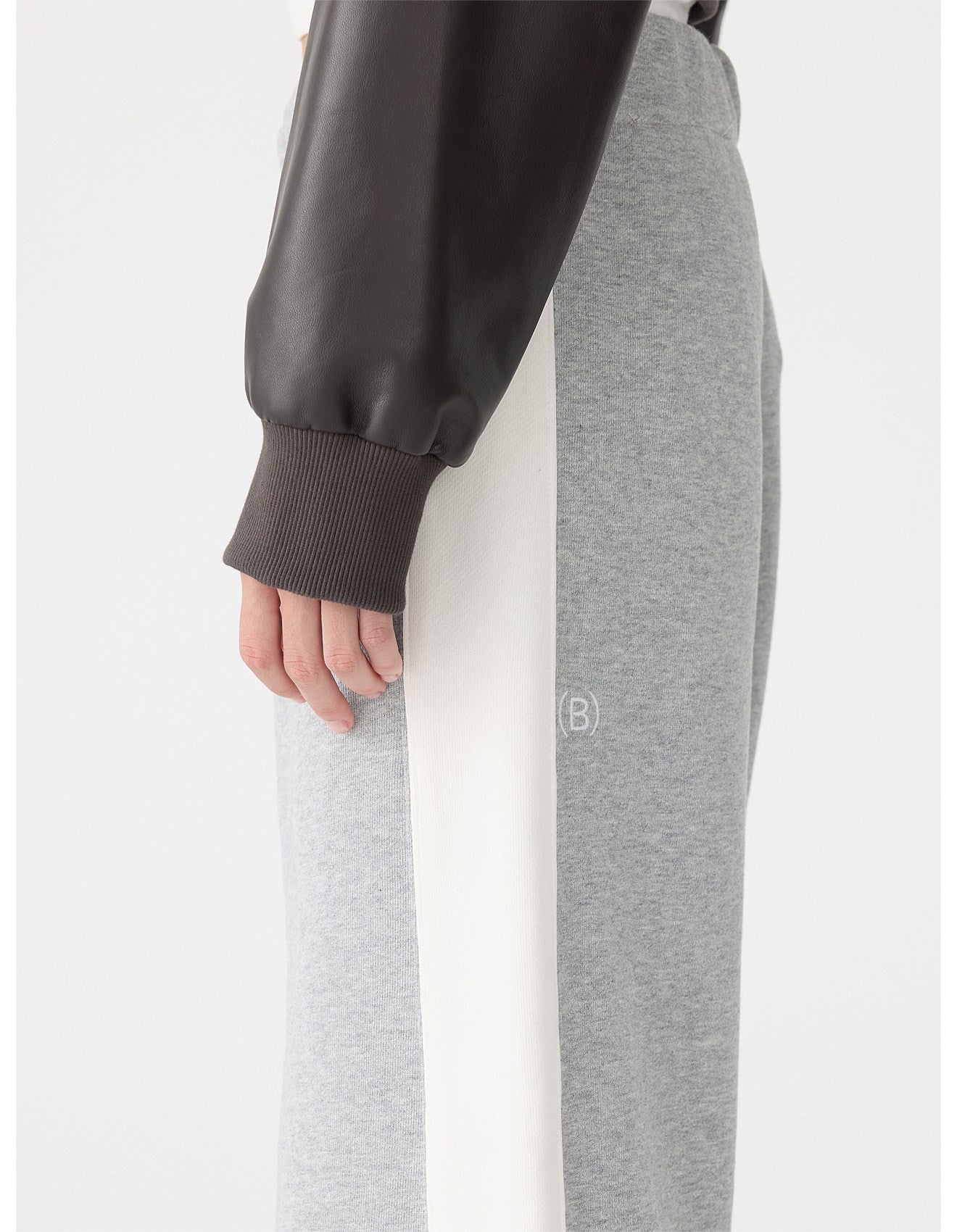 Bassike  Fleece Stripe Detail Trackpant rrp $360