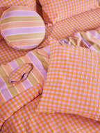 Kumquat Bloom Seersucker Quilt Cover