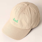 Father's Day Baseball Cap With Dad Text Embroidery : NAVY / ONE SIZE