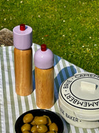Salt & Pepper Grinder - Lilac & Red: Large