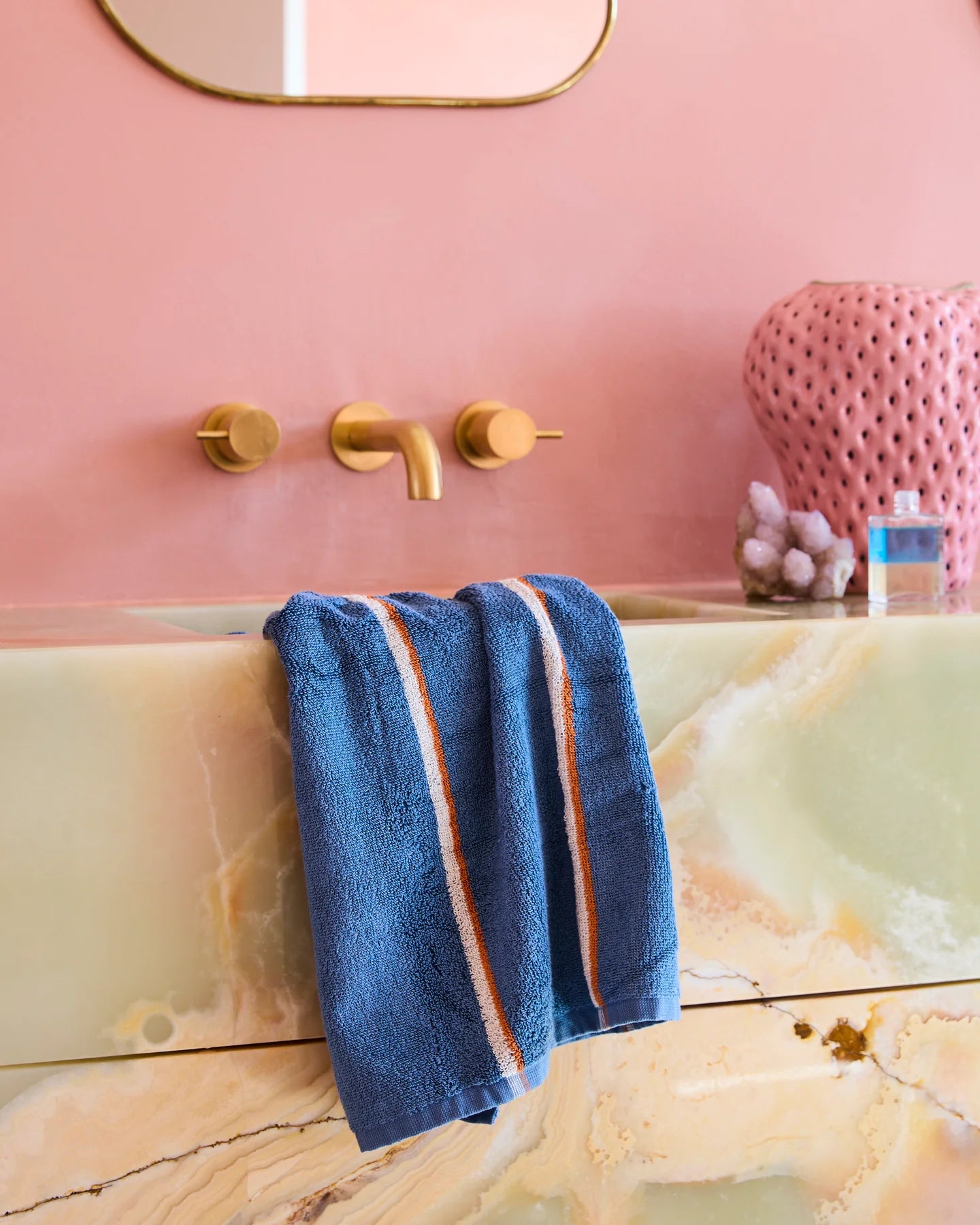 Blue Lagoon Stripe Bamboo Terry Towels