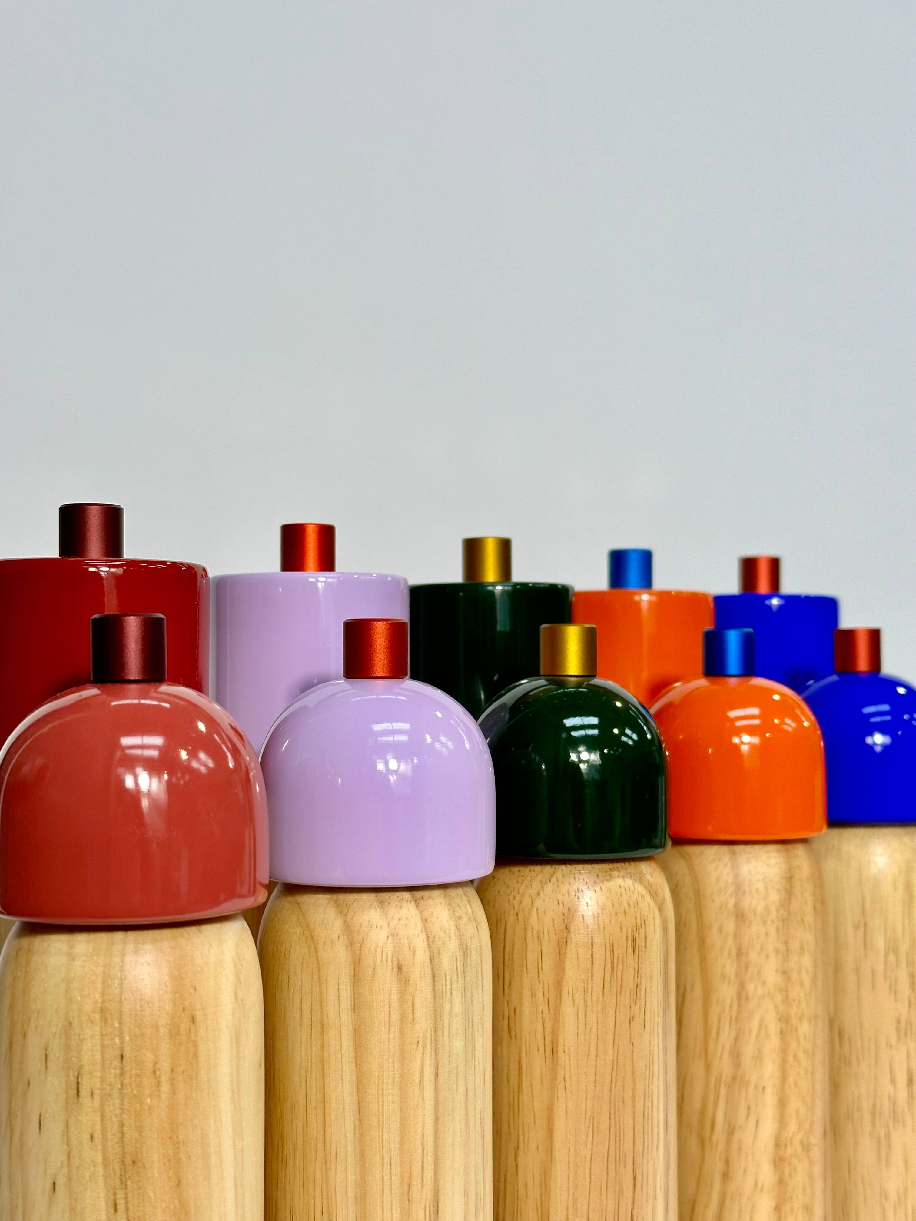 Salt & Pepper Grinder - Lilac & Red: Large