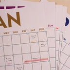 Monthly Undated A3 Wall Planner | 12 Pages | Simply Bright