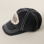 MAMA Patch Embroidered Distressed Baseball Cap : HPK