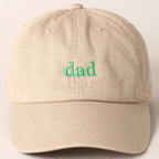 Father's Day Baseball Cap With Dad Text Embroidery : NAVY / ONE SIZE