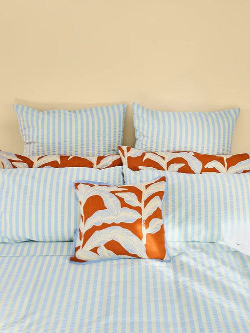 Butter Blue Seersucker Standard Pillowcase Set