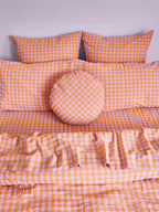 Kumquat Bloom Seersucker Quilt Cover