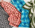 Moss Stripe Terry Towels