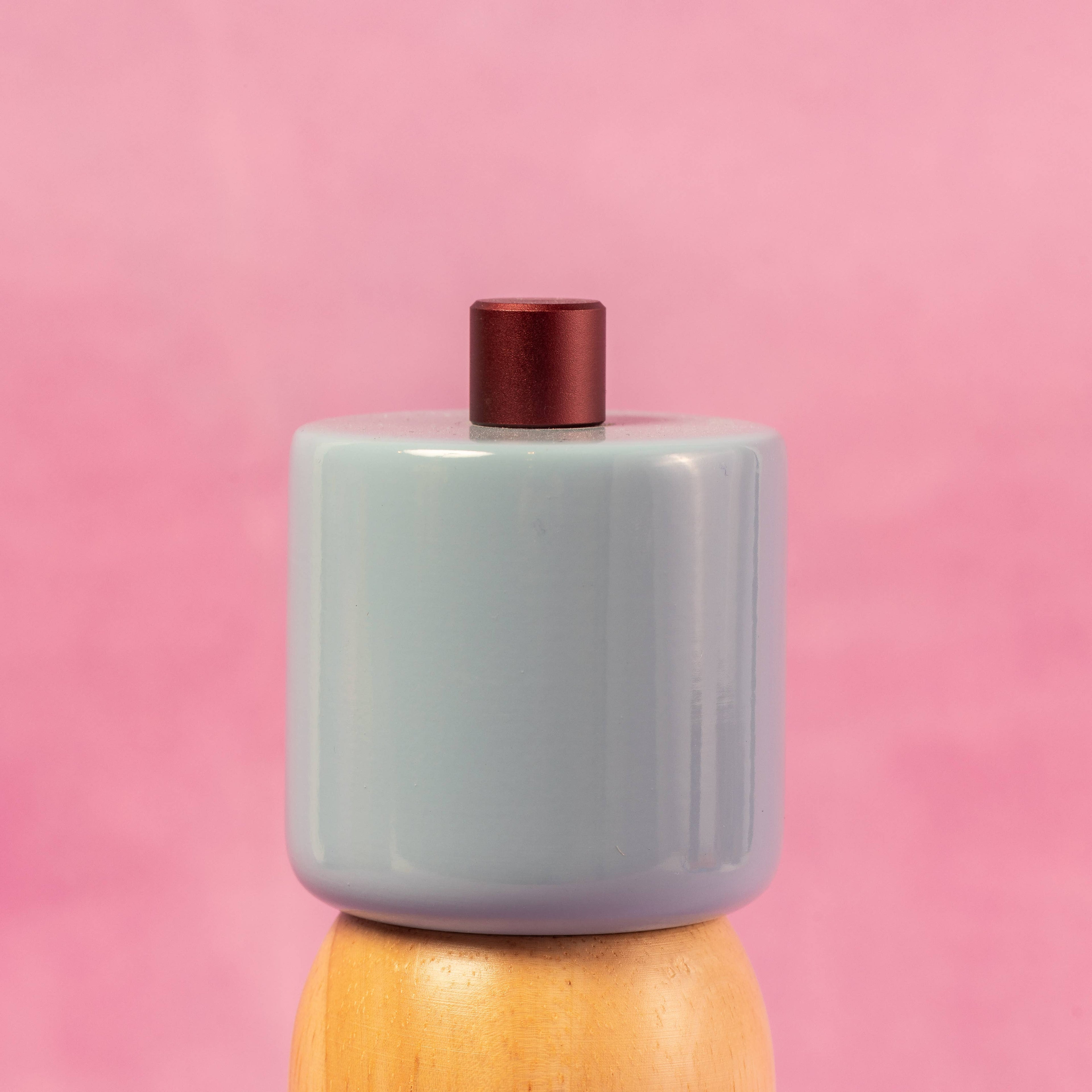 New! Salt & Pepper Grinder - Light Blue & Burgundy: Medium