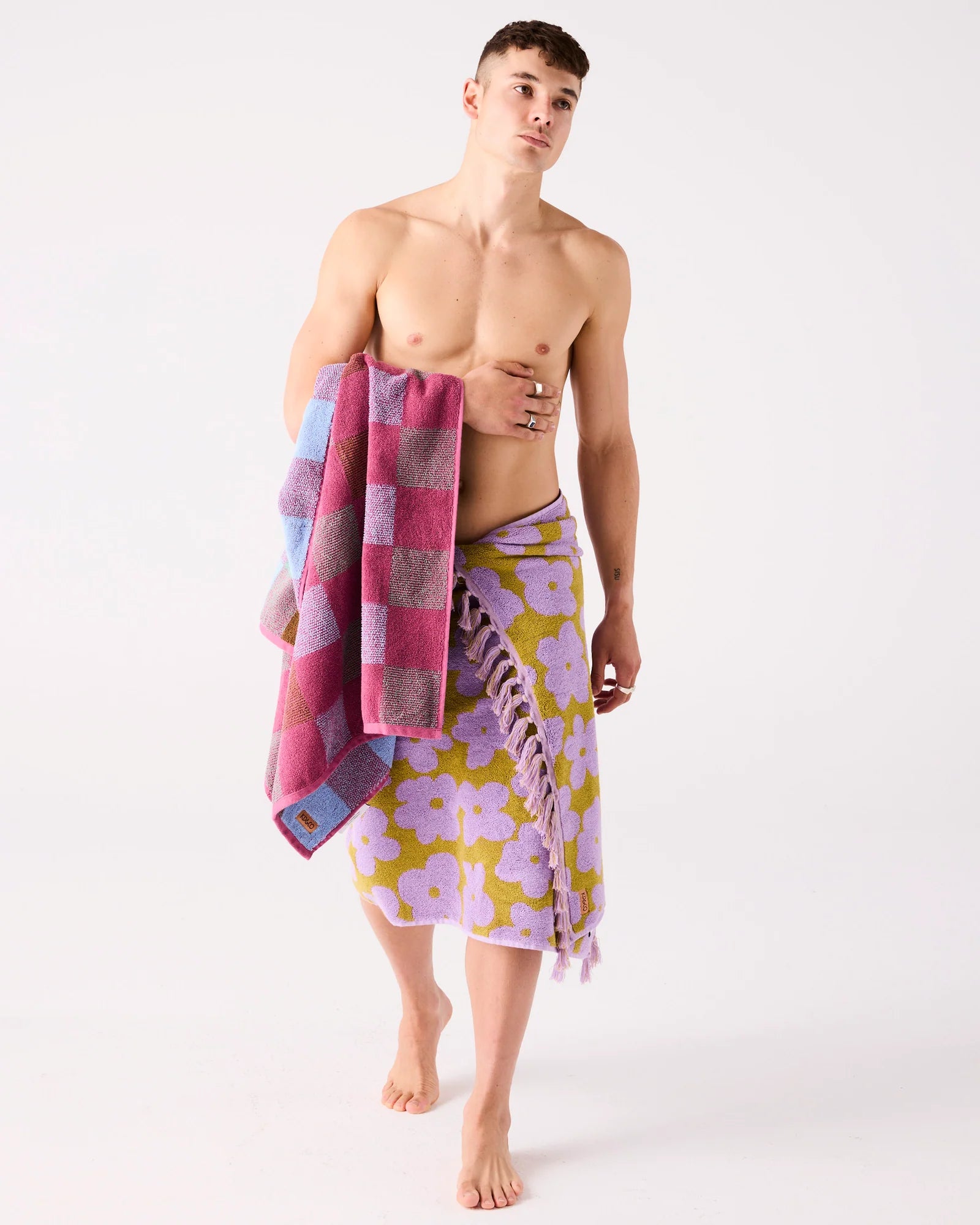 BONDI TARTAN TERRY BATH TOWEL