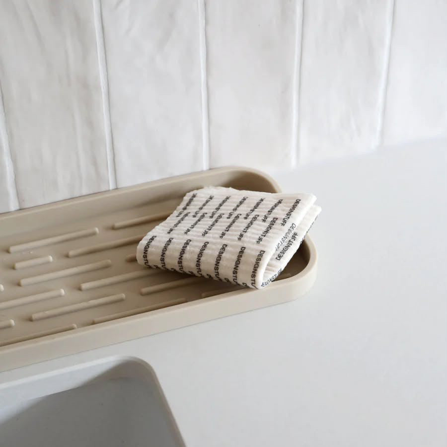 Drip sink tray and sponge holder Silicone - Sand