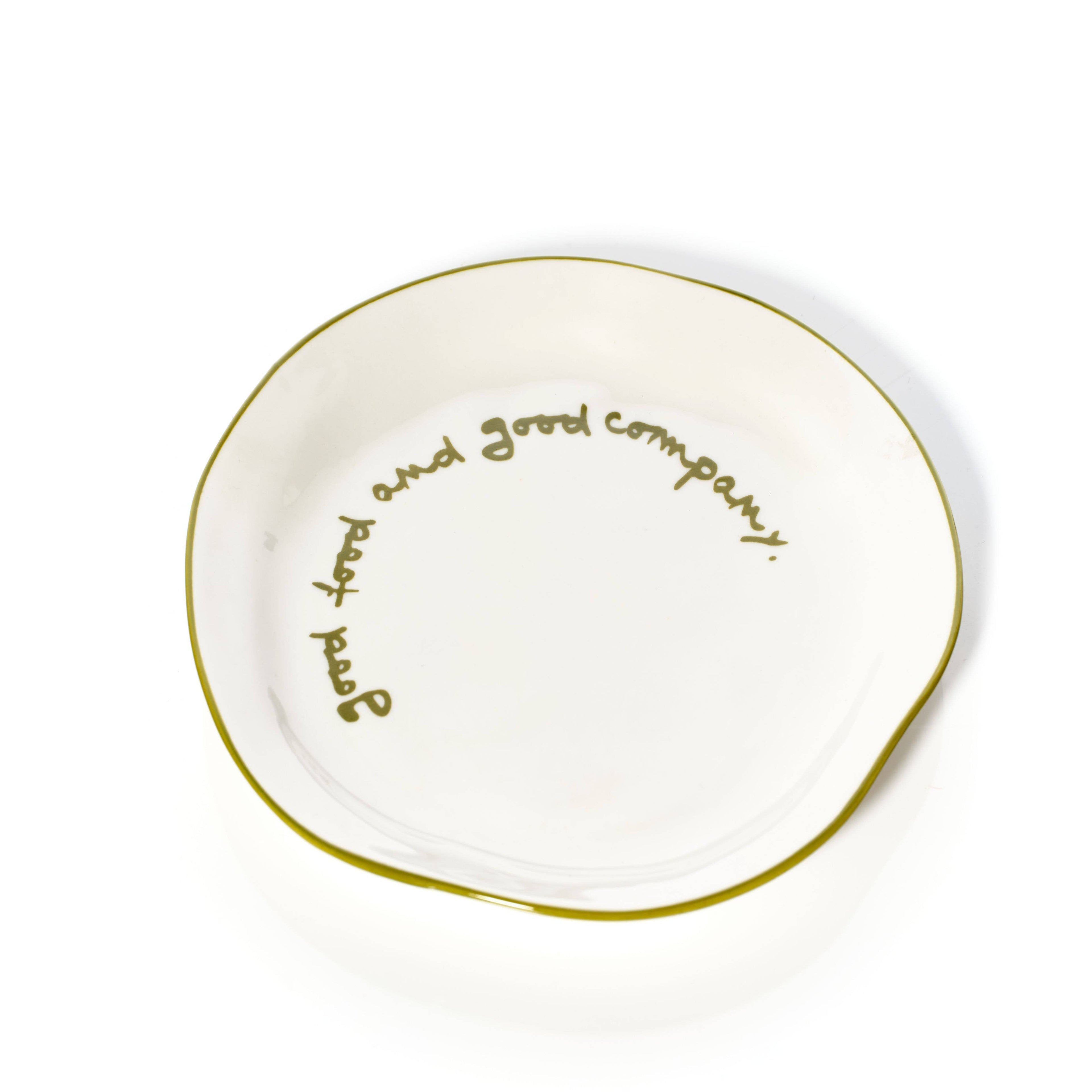 Statement Plate - 'good food and good company.'