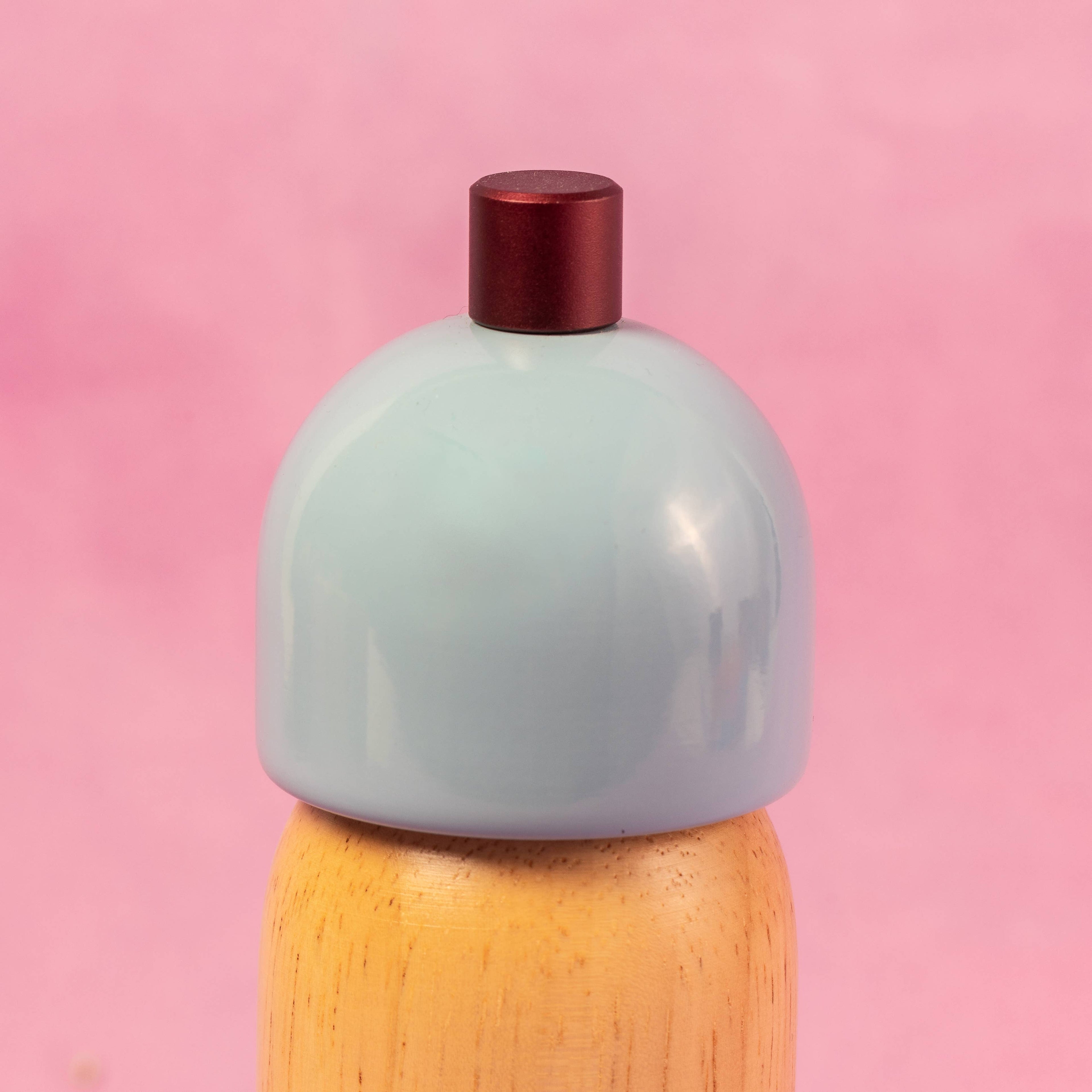New! Salt & Pepper Grinder - Light Blue & Burgundy: Large