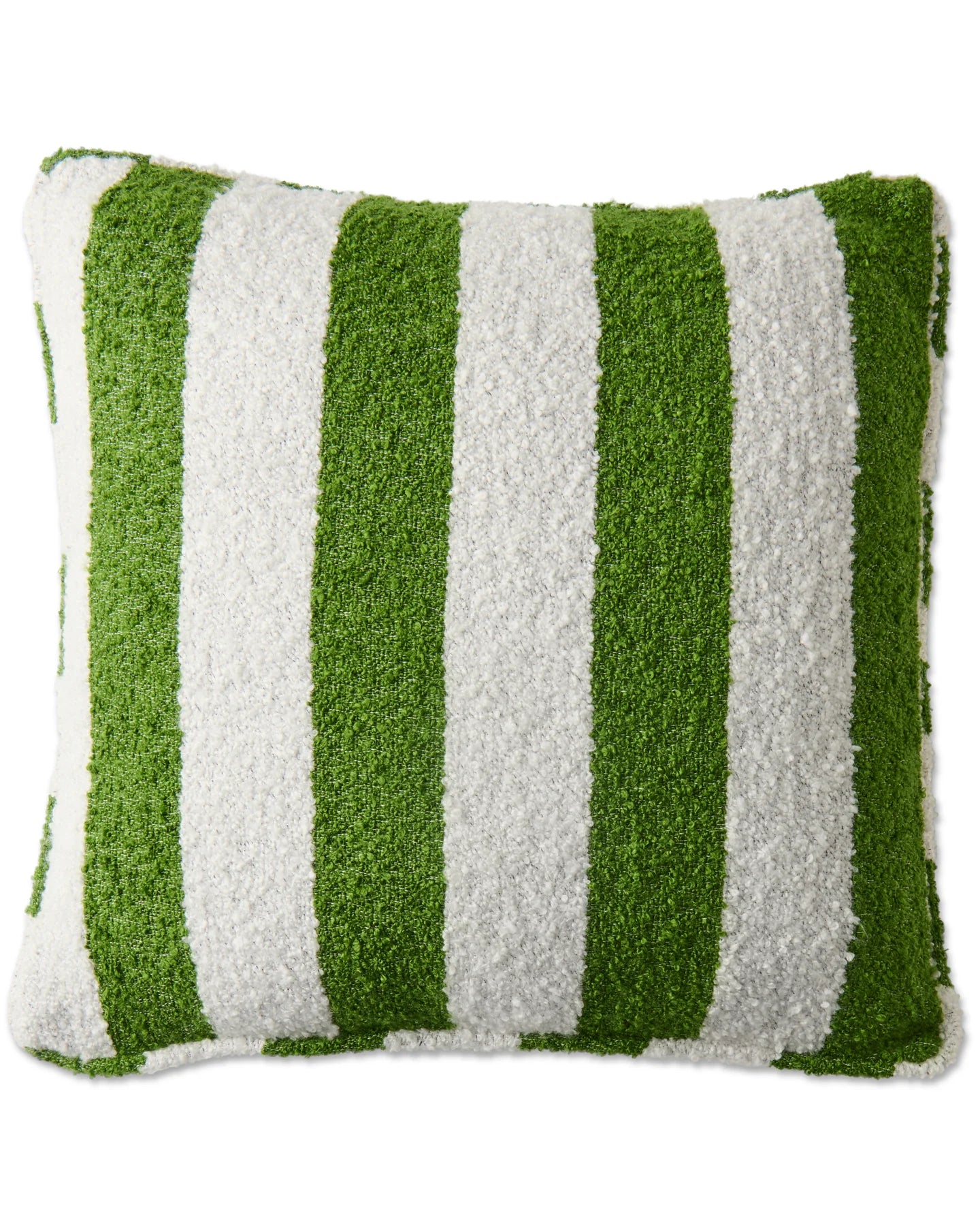 Moss Stripe Square Boucle Cushion