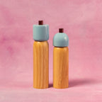 New! Salt & Pepper Grinder - Light Blue & Burgundy: Medium