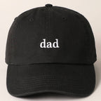 Father's Day Baseball Cap With Dad Text Embroidery : DARK GREEN / ONE SIZE