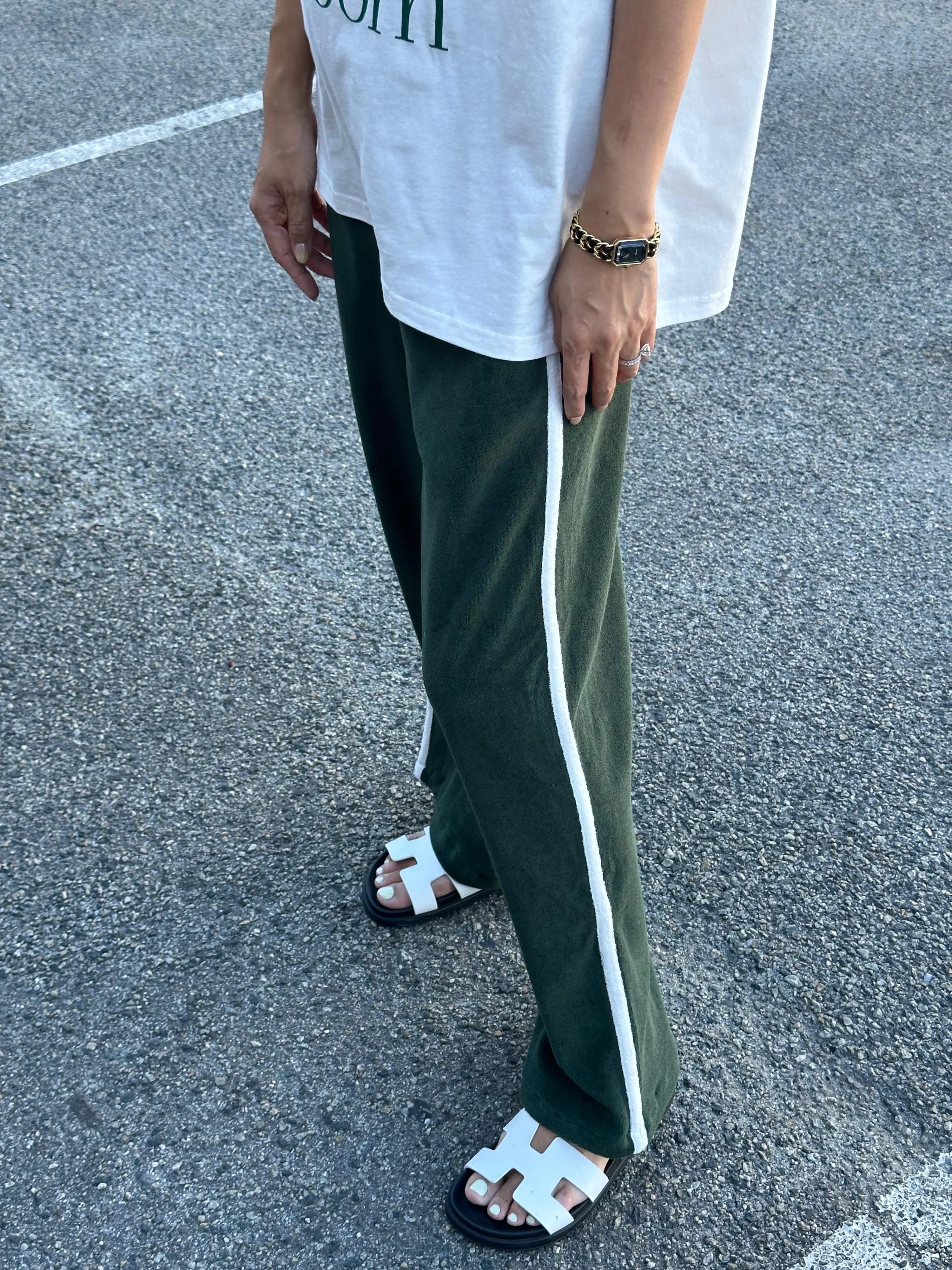Tine Trove Green Terry Pants - S