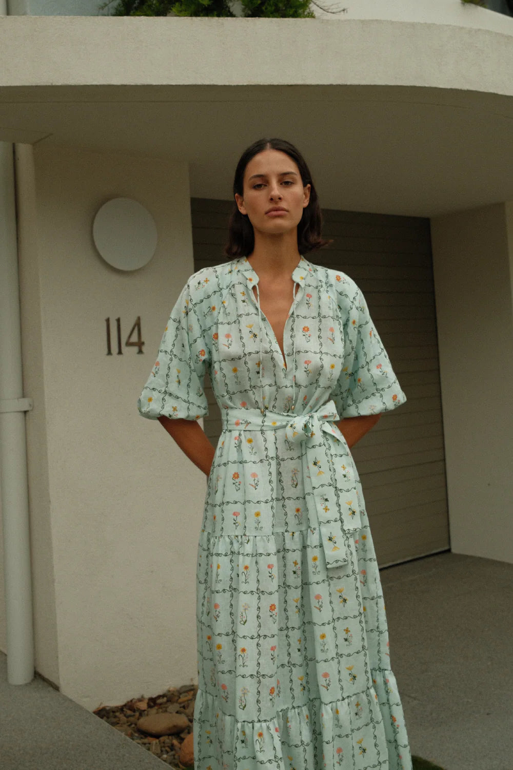 Dutton Dress Calypso Tile