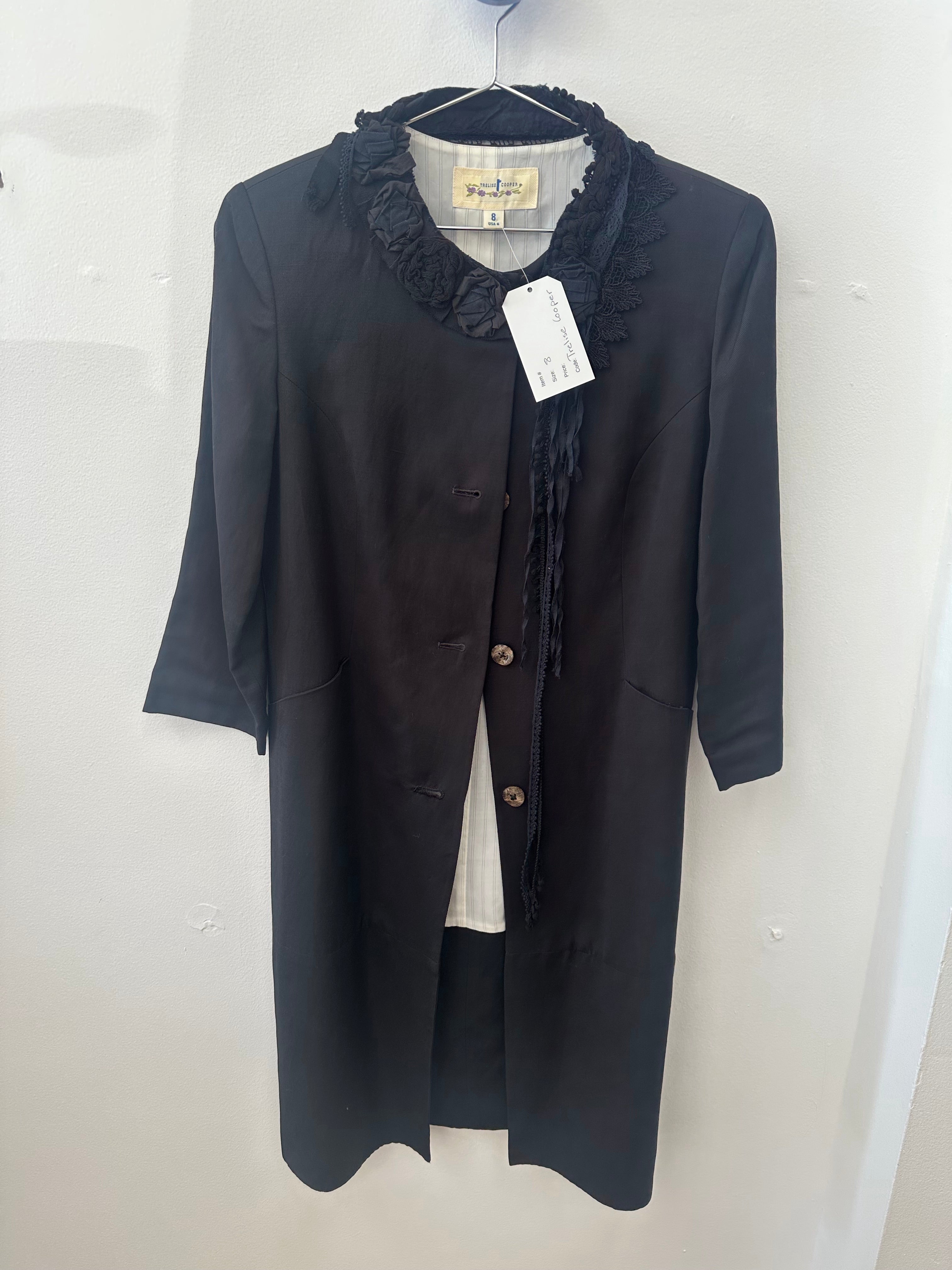 Trelise Cooper Black Floral Collar Dress