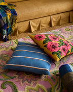 Blue lagoon Stripe Upholstery Lounge Cushion