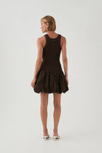 Aje Chocolate Brown Bubble Dress - 14