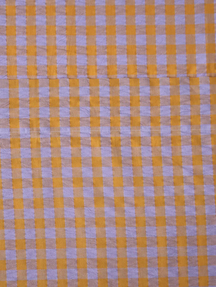 Kumquat Bloom Seersucker Flat Sheet
