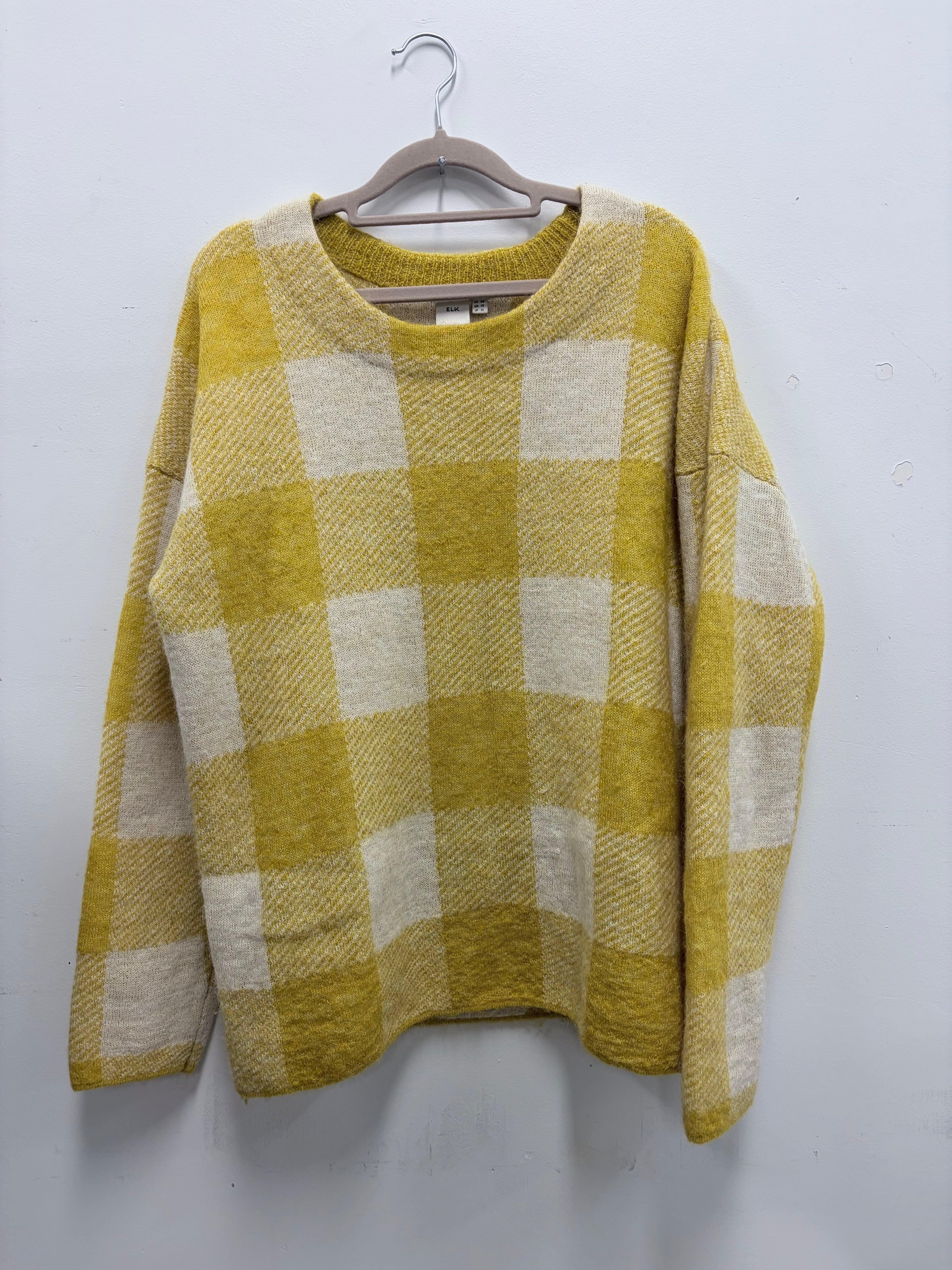 Elk yellow jumper - 30% wool, 30% alpaca - 10