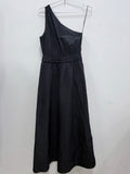 Cue one shoulder maxi black dress- 8