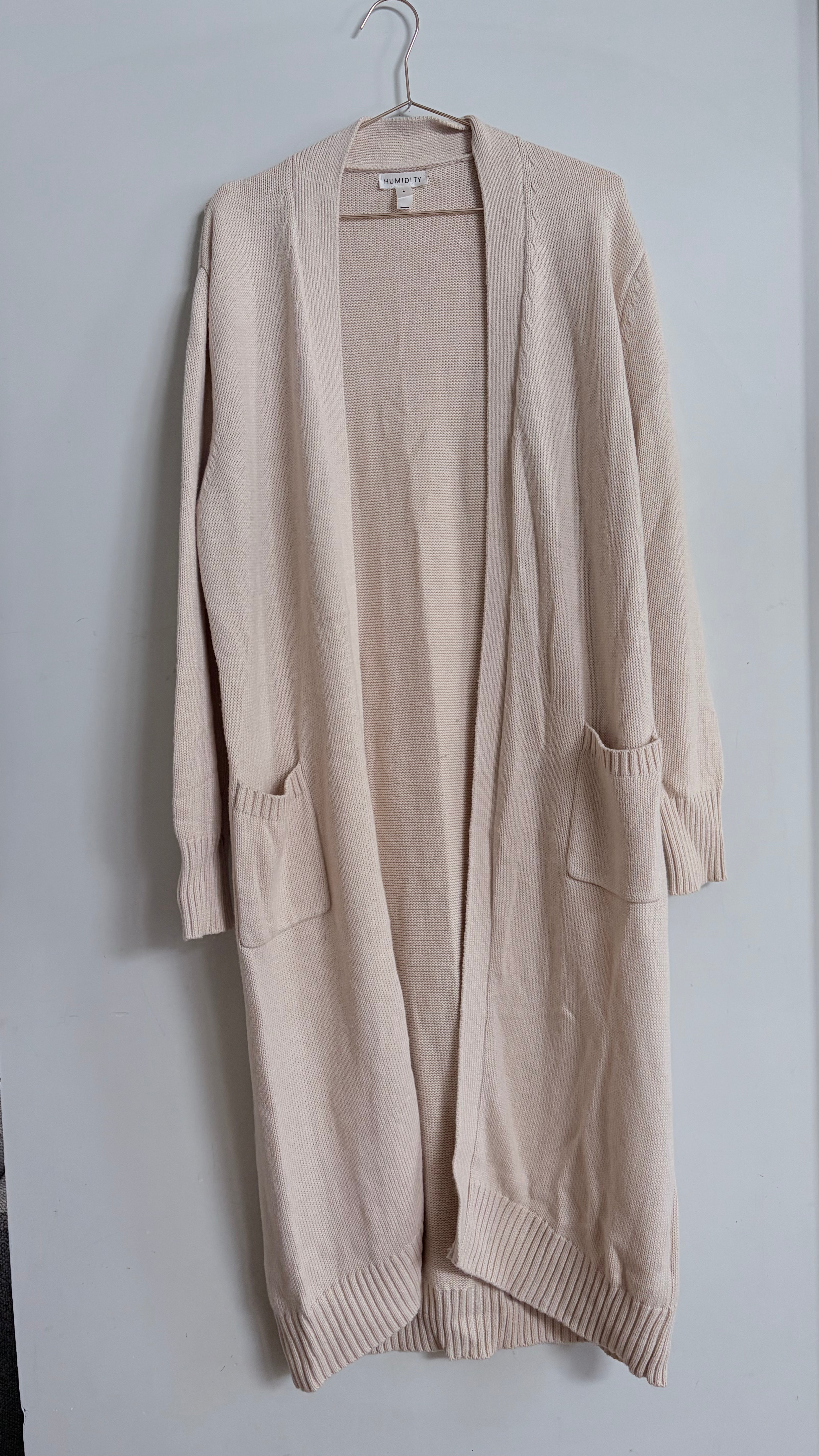 Humidity wool long cardigan-L