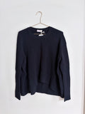 Scanlan Theodore Jumper Blue Viscose Blend Knit Pullover Relaxed Fit - M