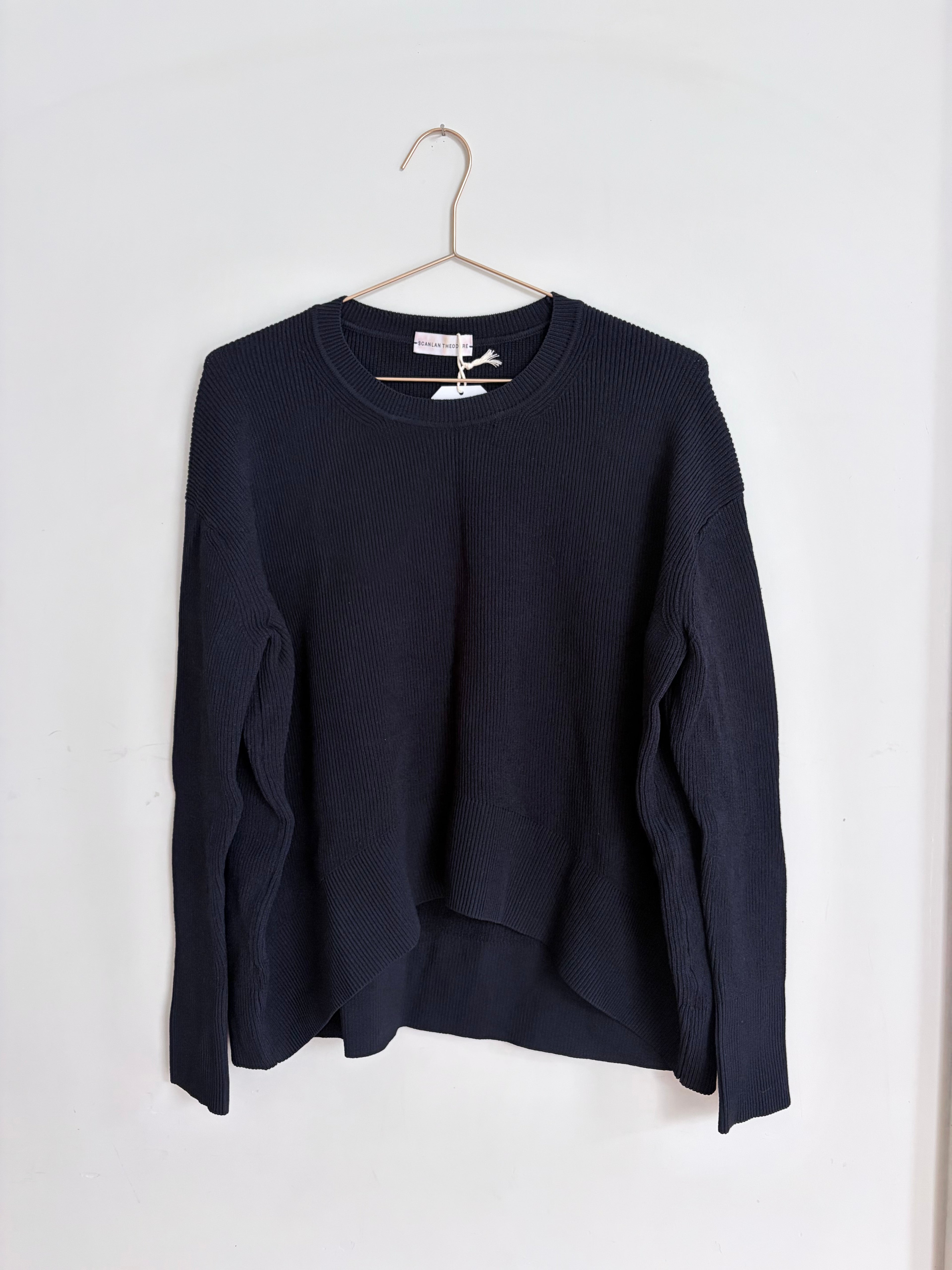 Scanlan Theodore Jumper Blue Viscose Blend Knit Pullover Relaxed Fit - M