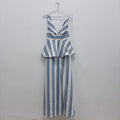 Aston studio blue and white maxi dress- 8