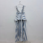 Aston studio blue and white maxi dress- 8
