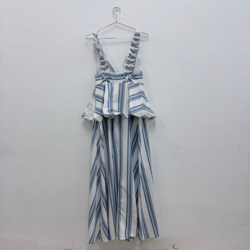 Aston studio blue and white maxi dress- 8