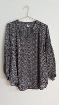 Commonry Black Floral Top - 16