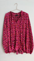 Caroline Morgan Hot Pink Pleated Shirt - 18