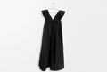 Sheike Dress Black Cotton Maxi Puff Sleeve Cut Out Tie Back Party - 10