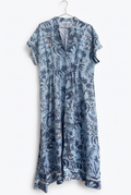 Alessandra blue and white floral dress-L