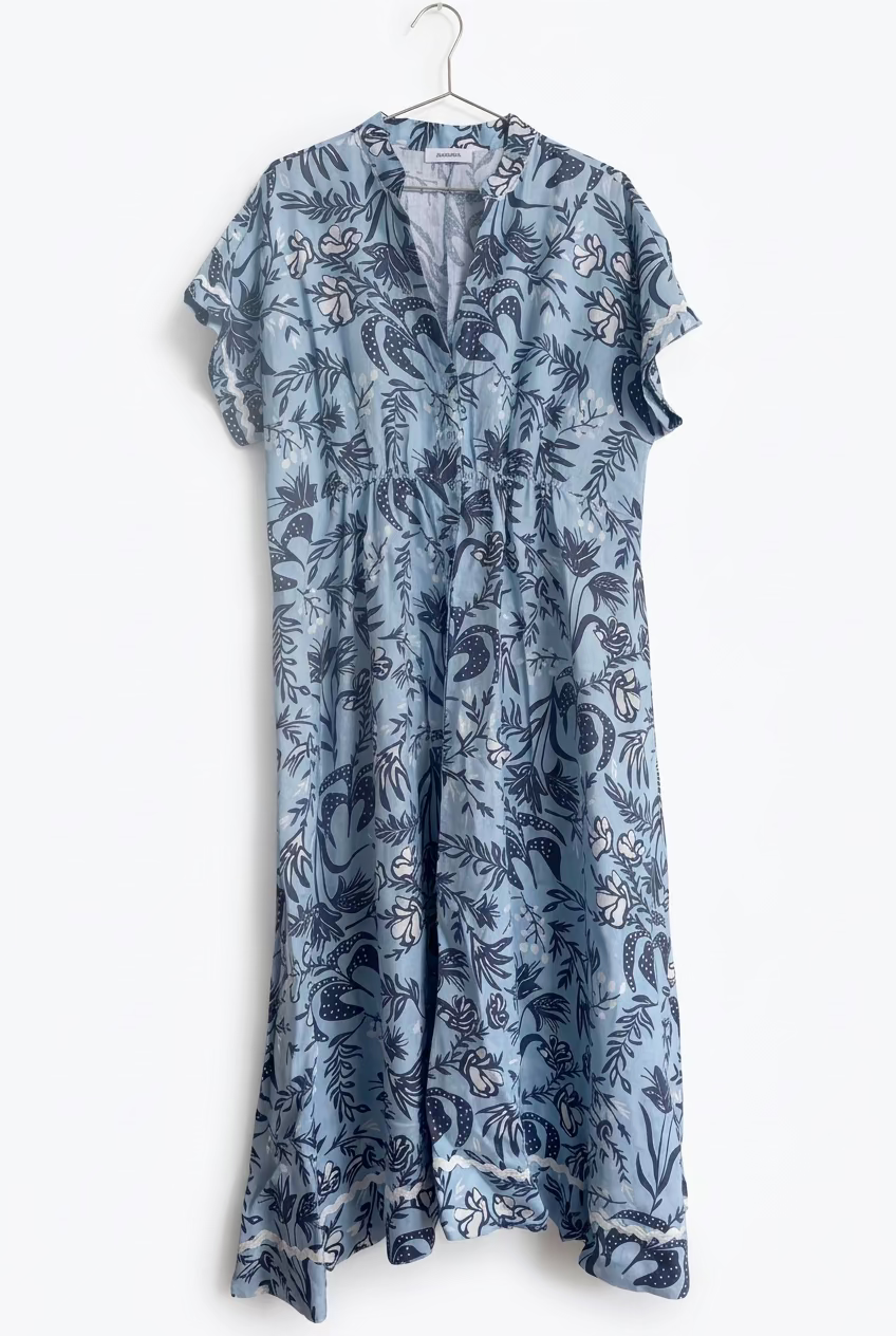 Alessandra blue and white floral dress-L