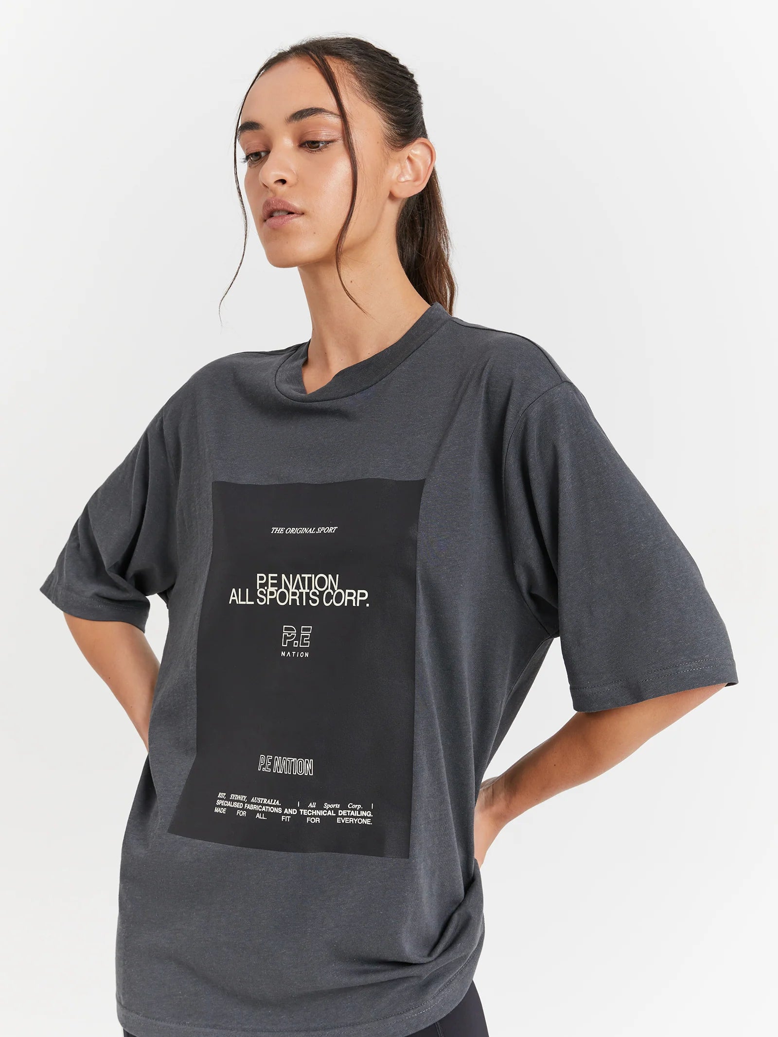 PE Nation Charcoal T'shirt - S