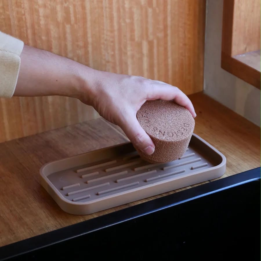 Sink Tray and Sponge Holder Silicone - Camel