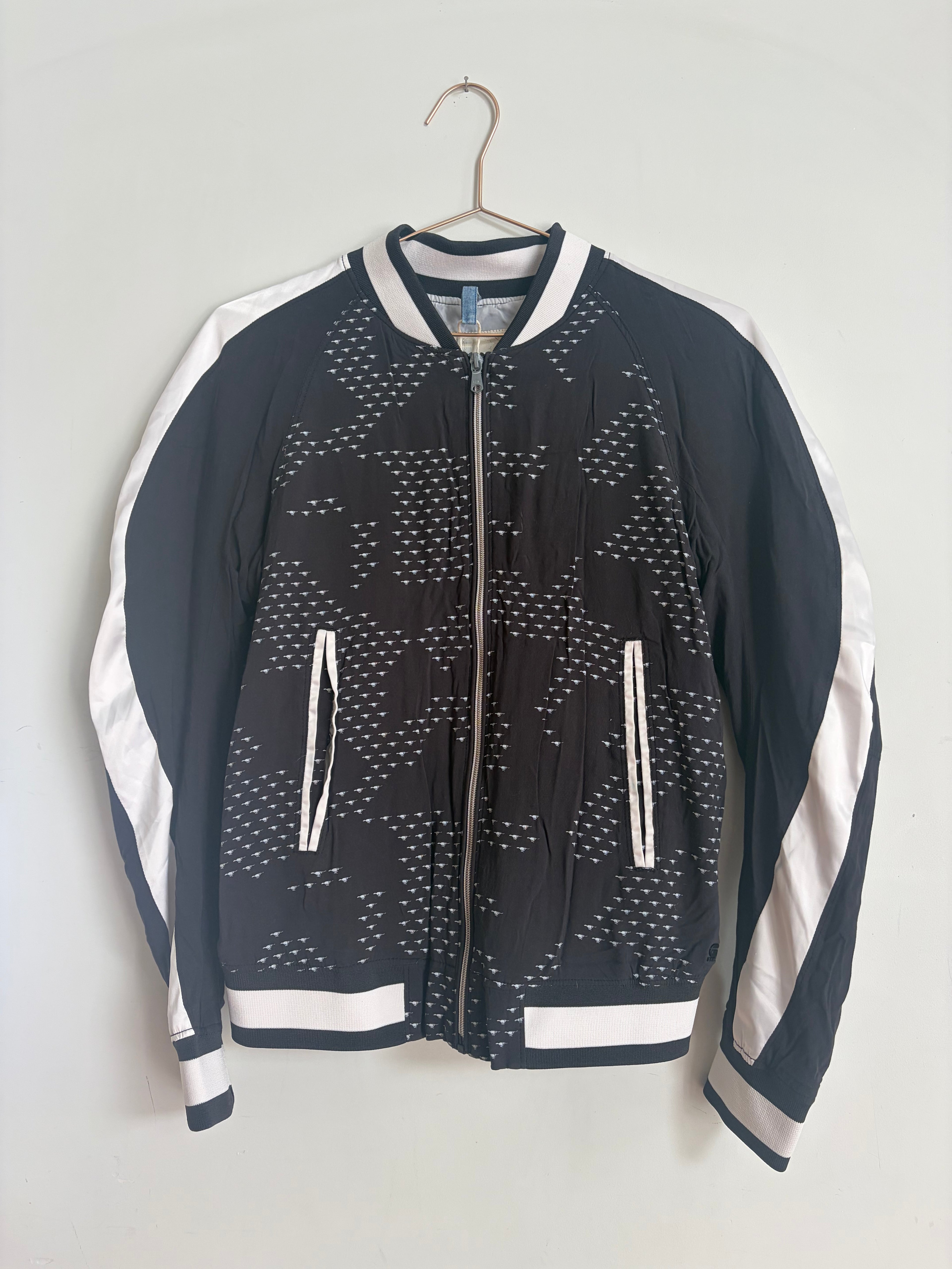 G-Star RAW Jacket Black Arc 3D Thalyn Dog Print Bomber Lightweight - S