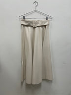 Zara Cream Faux Leather Skirt & Belt USA M