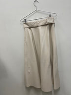 Zara Cream Faux Leather Skirt & Belt USA M