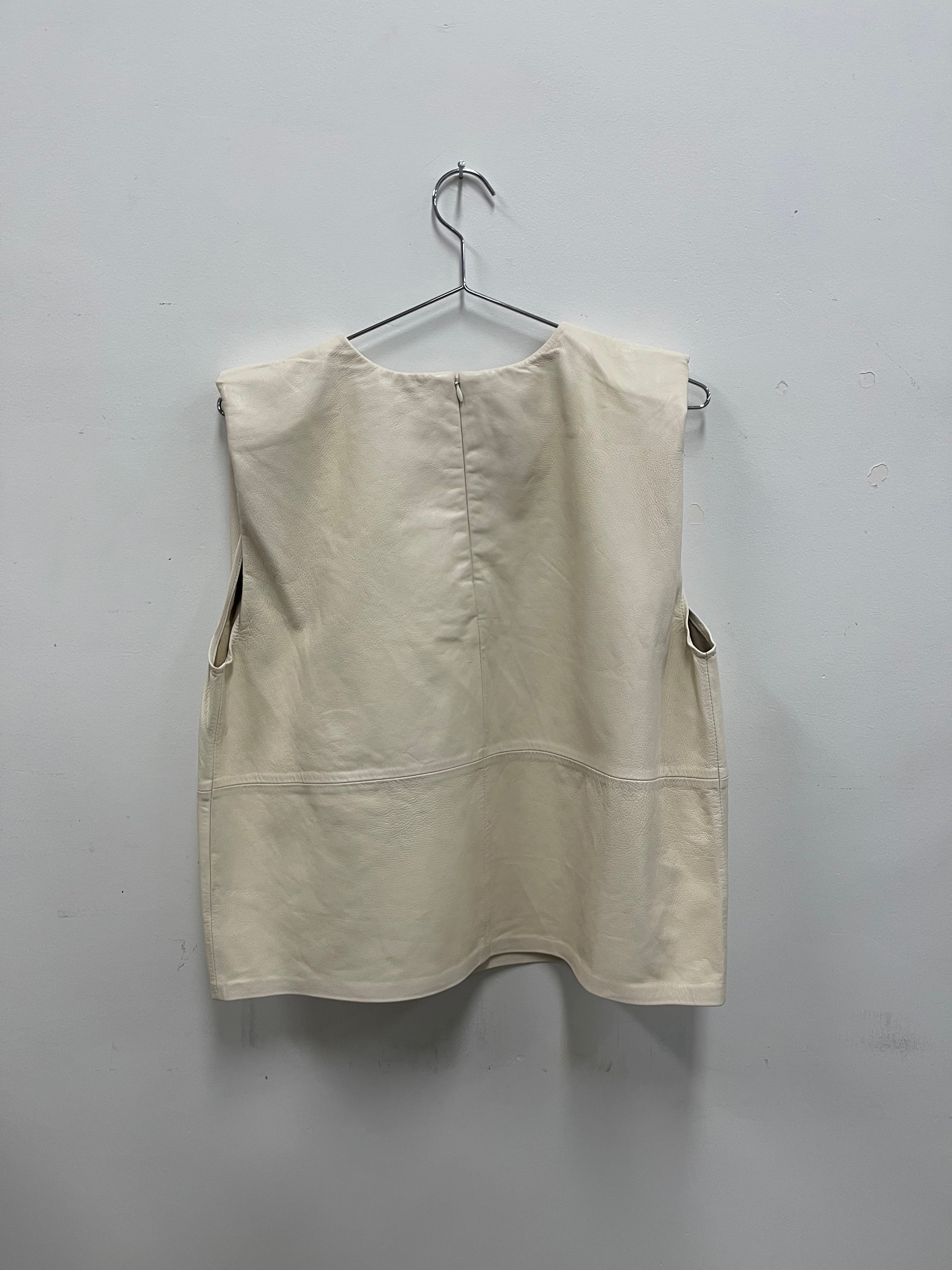 Seed Heritage Beige Leather Vest 12
